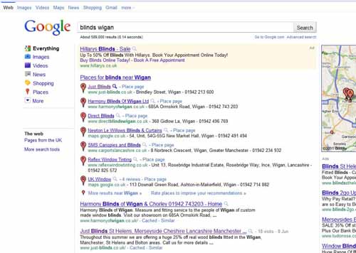 improve search results for wigan